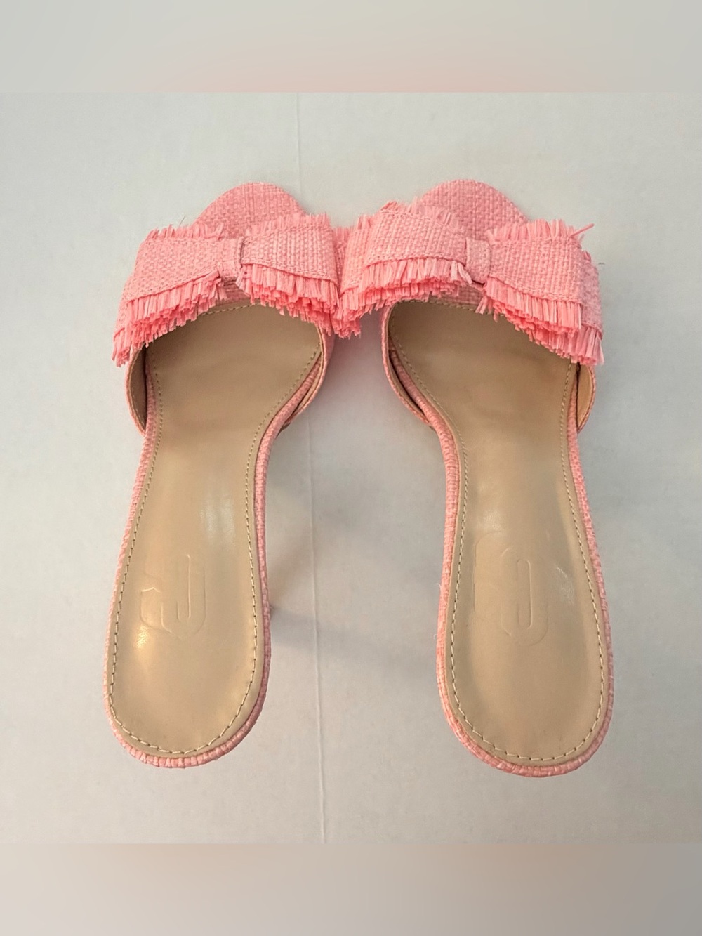 SHEIN Pink Frayed Bow Slide Mules - Picture 3 of 7